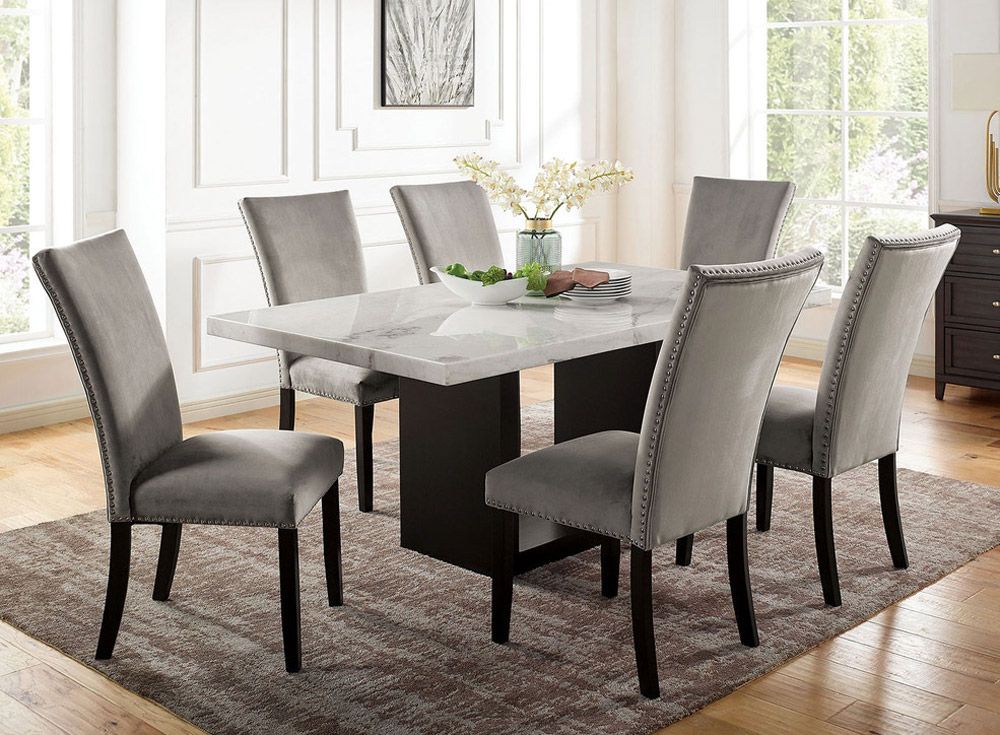 Messa Marble Top Dining Table Set