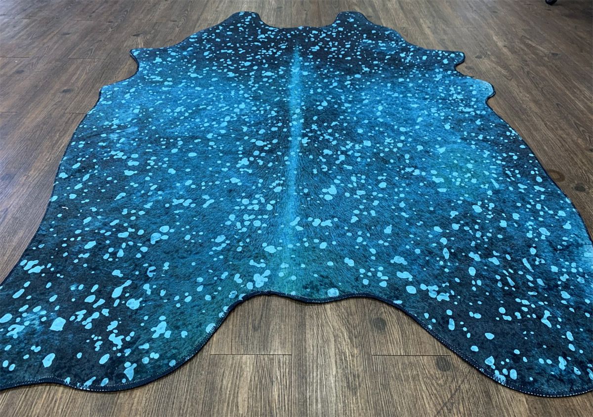 Metallic Blue Vegan Hide