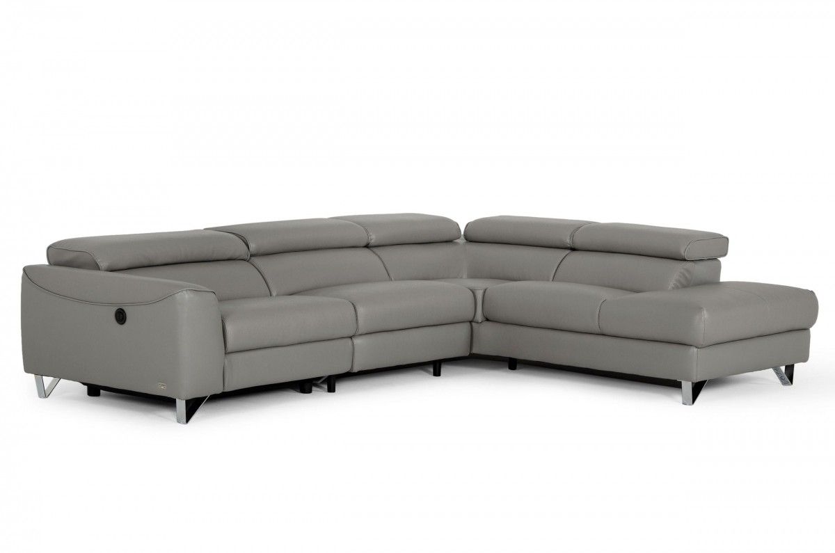 Metz Grey Power Recliner Sectional