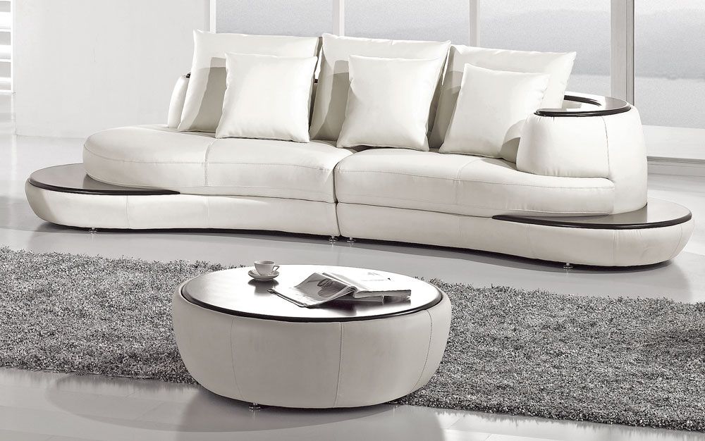 Miami Modern Leather Sectional Sofa