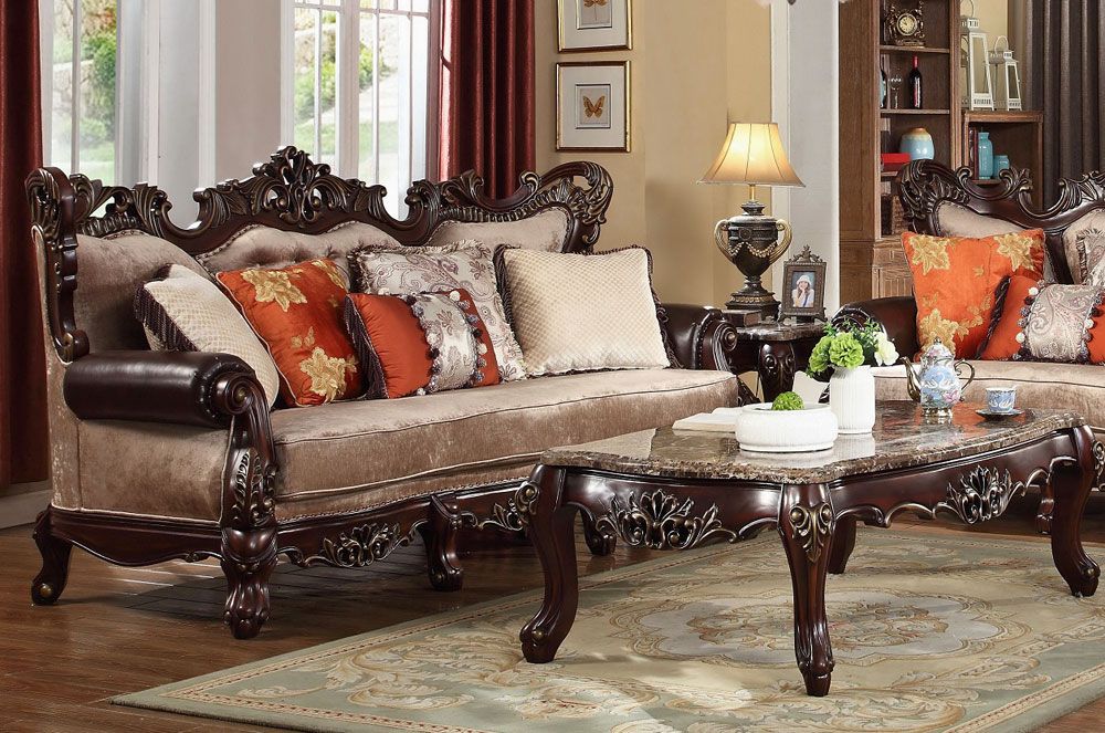 Micado Traditional Sofa With Coffee Table