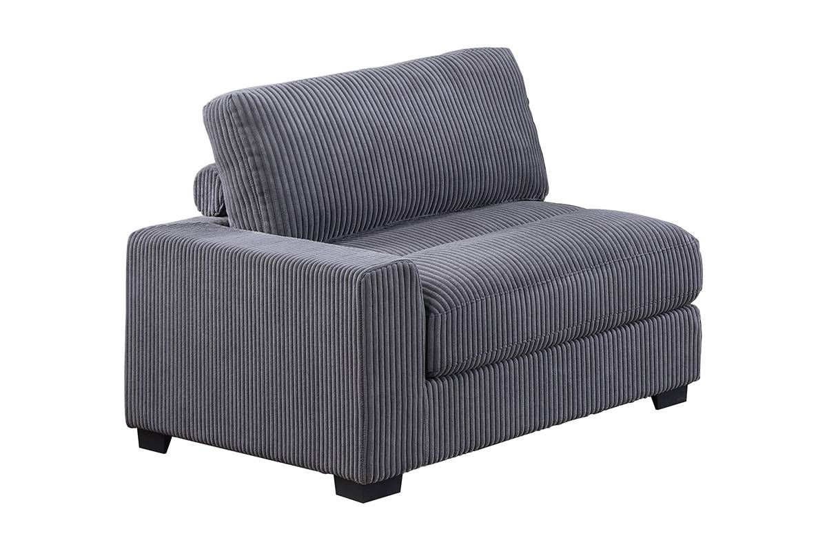 Micah Grey Corduroy Left Arm Chair