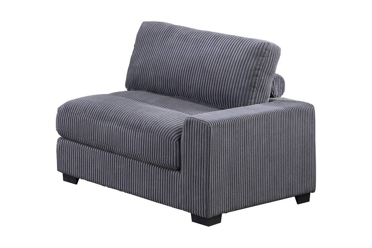 Micah Grey Corduroy Right Arm Chair