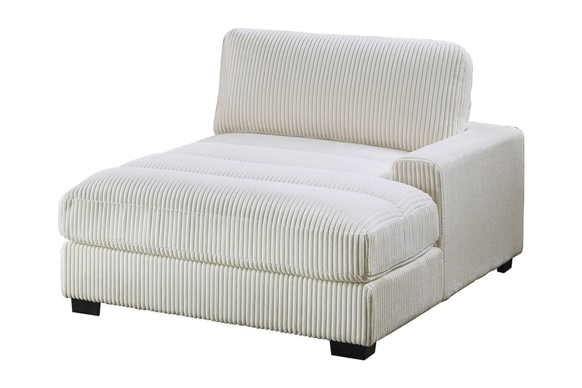 Micah Beige Corduroy Right Arm Chaise