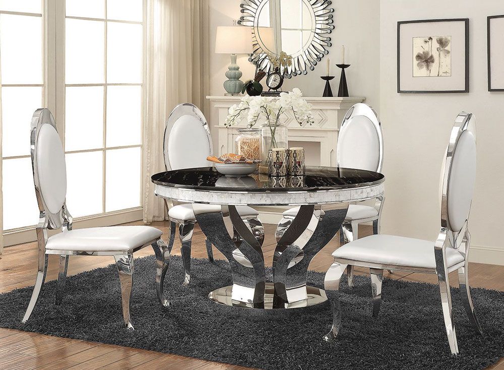 Midland Marble Top Modern Table Set