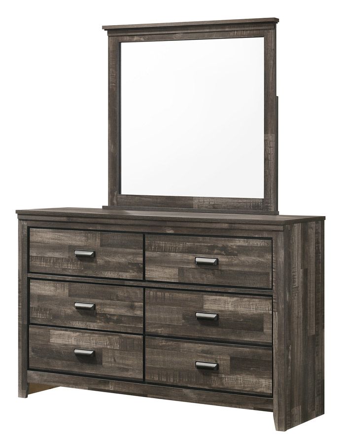 Miguel Rustic Finish Dresser With Mirror