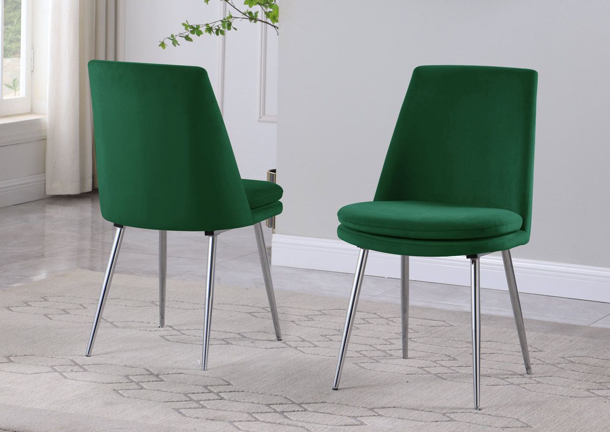 Milena Green Velvet Dining Chairs