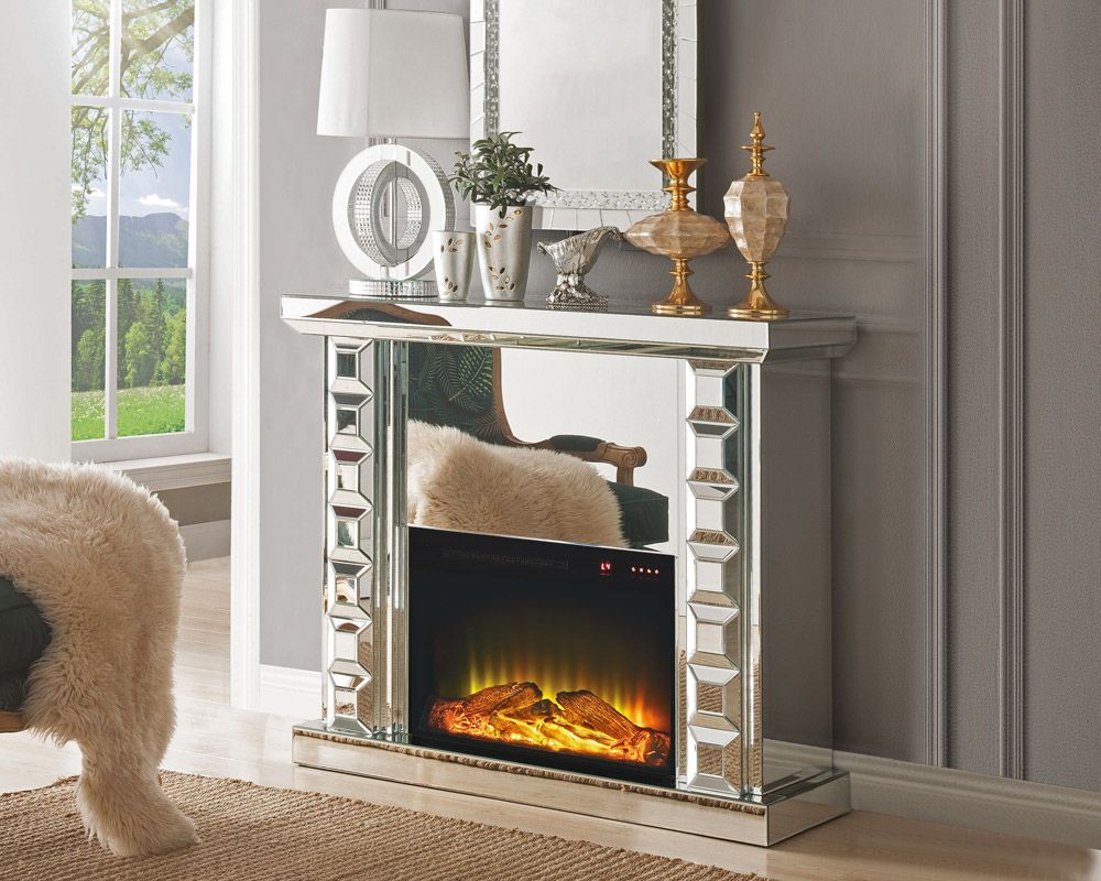 Norval Mirrored Fireplace