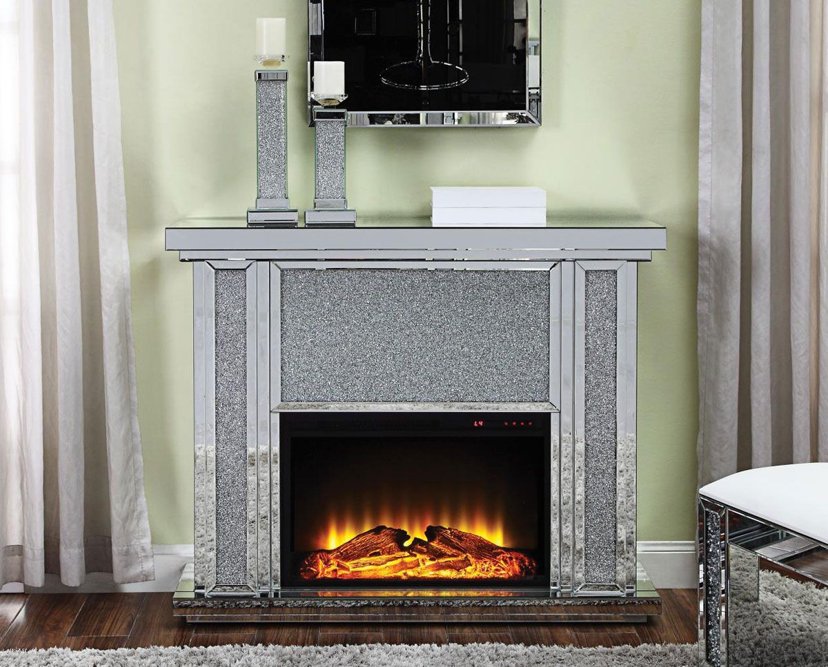 Salina Mirrored Fireplace