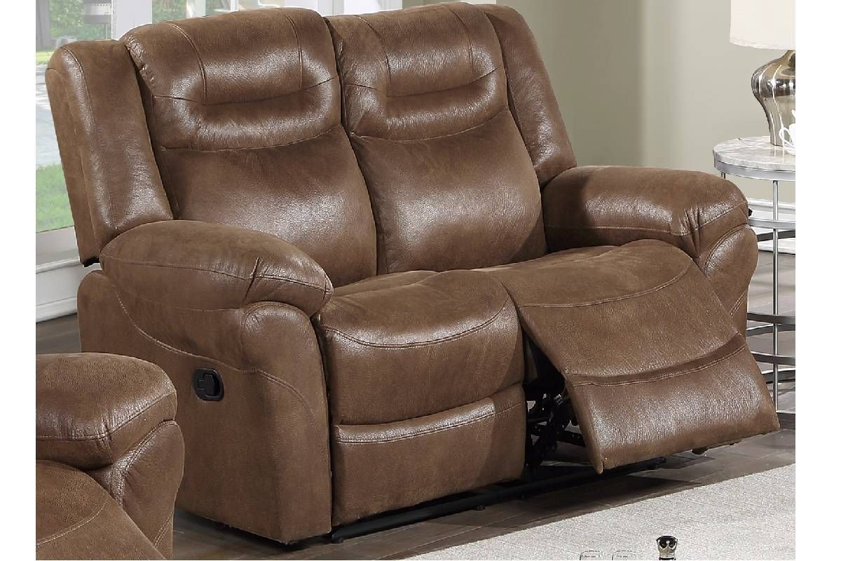 Monarch Dark Brown Recliner Loveseat