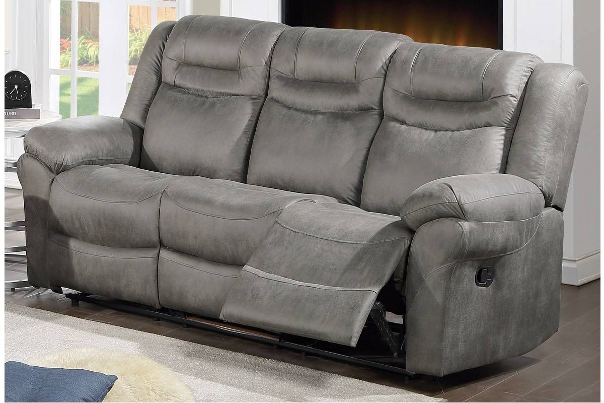 Monarch Grey Recliner Sofa