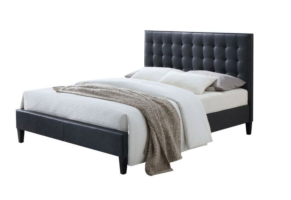 Monroe Grey Leather Bed