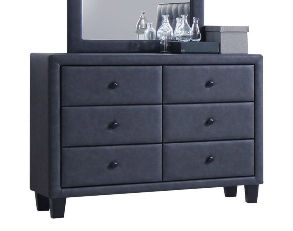 Monroe Grey Leather Dresser