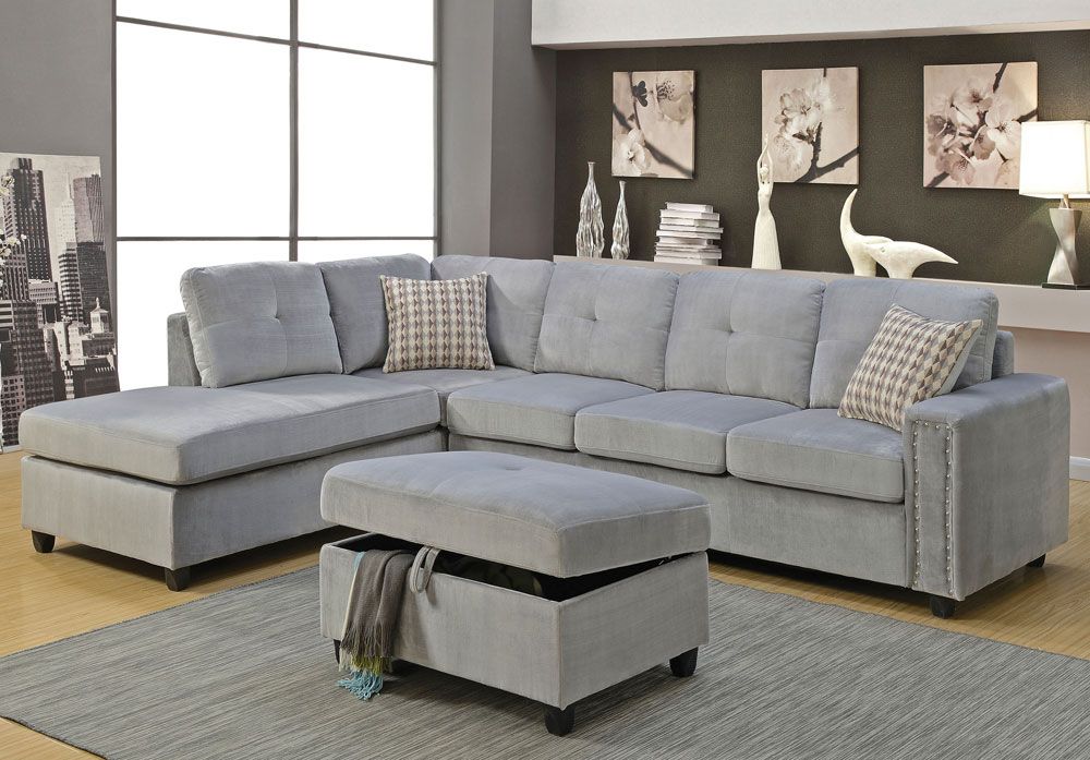 Morey Reversible Grey Sectional