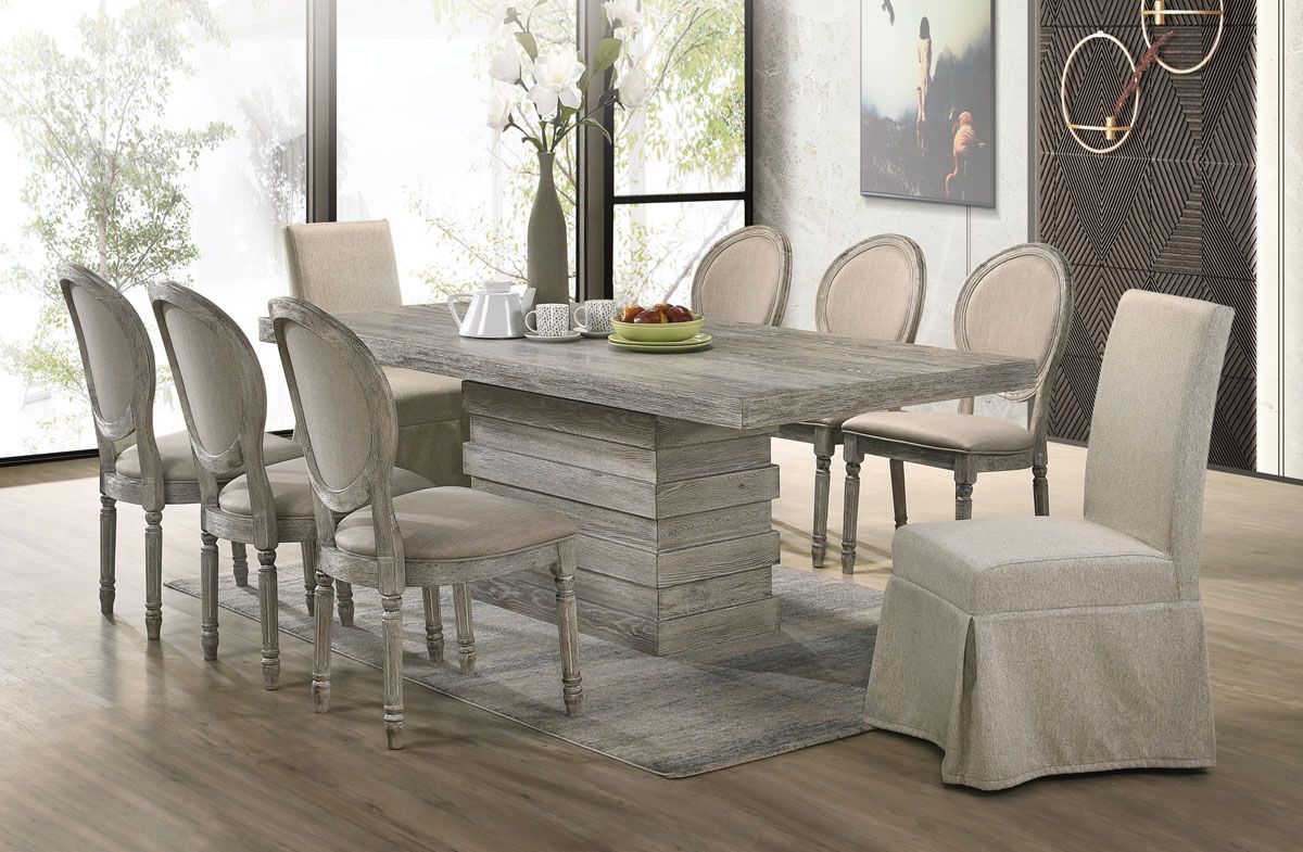 Morland Rustic Grey Dining Table With Chairs