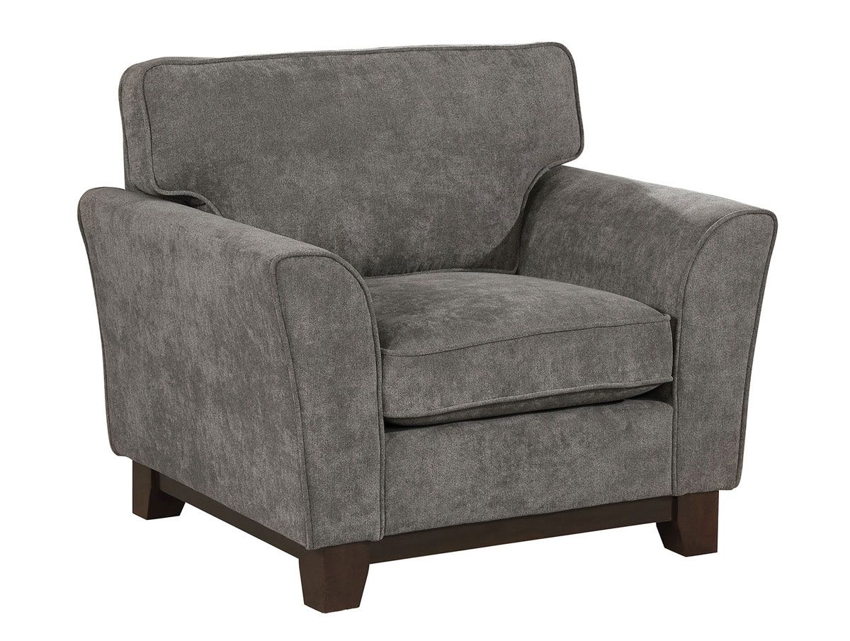 Mulsane Grey Chenille Fabric Chair