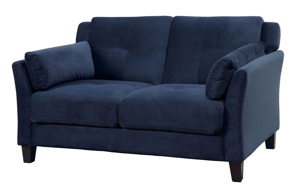 Myra Navy Velvet Love Seat,Myra Navy Velvet Sofa,Myra Navy Velvet Chair,Myra Navy Velvet Living Room