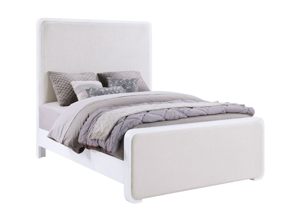 Nathan Boucle Upholstered Panel Bed