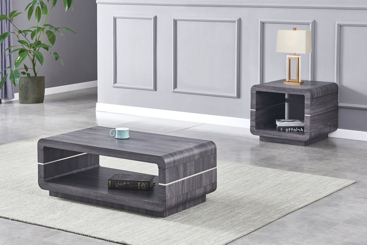 Nella Rustic Gray Coffee Table