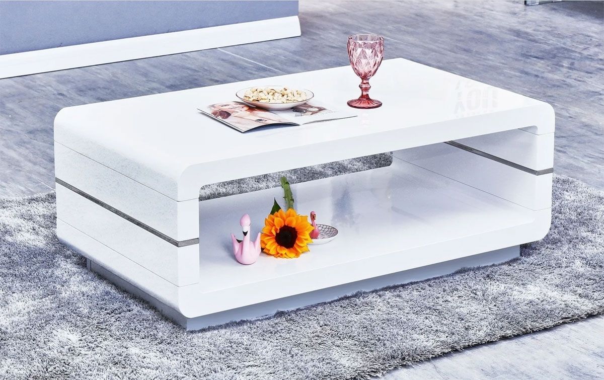 Nella White Lacquer Coffee Table