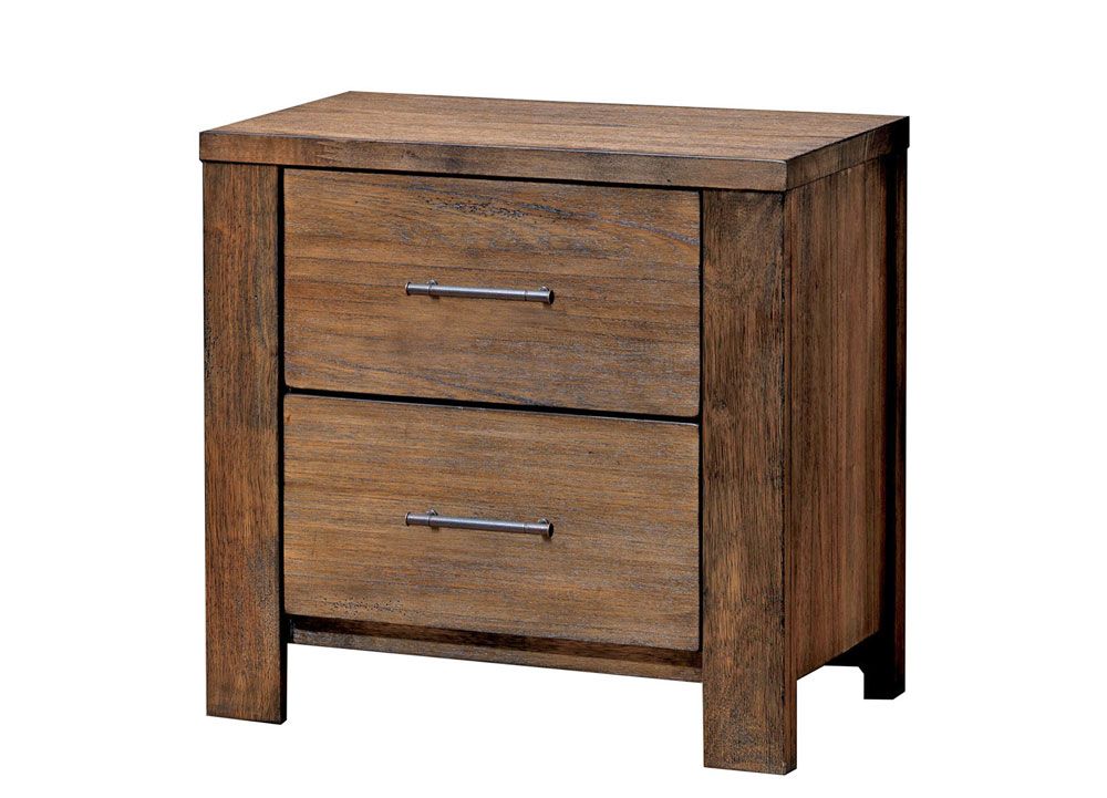 Nellwyn Rustic Oak Finish Night Stand