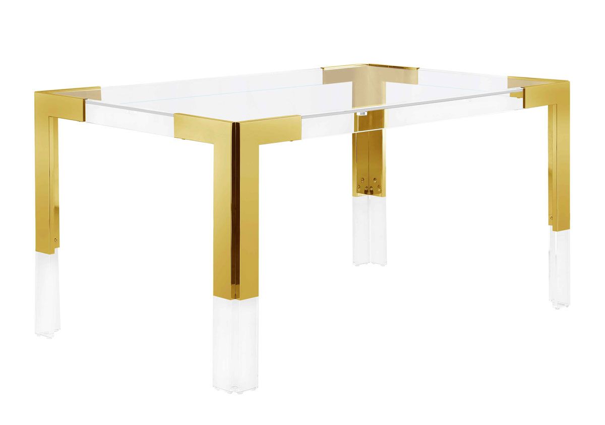 Nepal Acrylic Dining Table in Gold