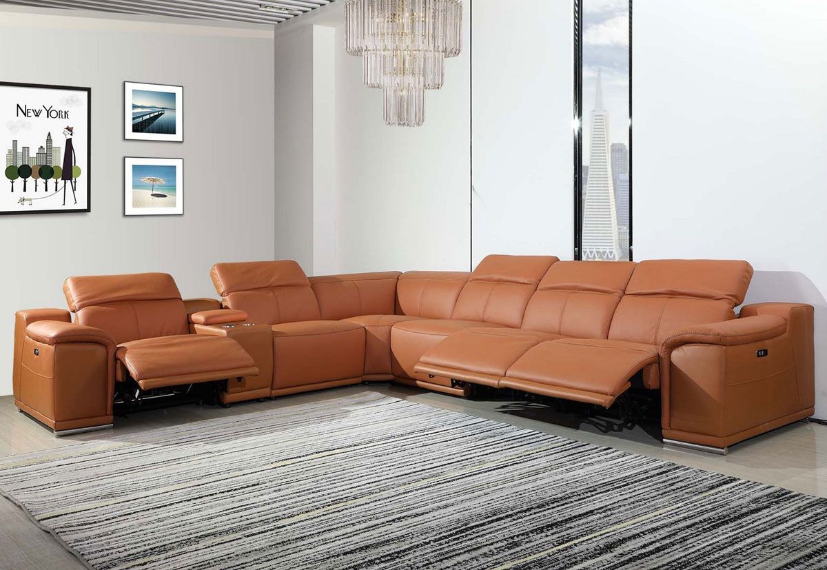Nieves Modular Sectional Camel Leather