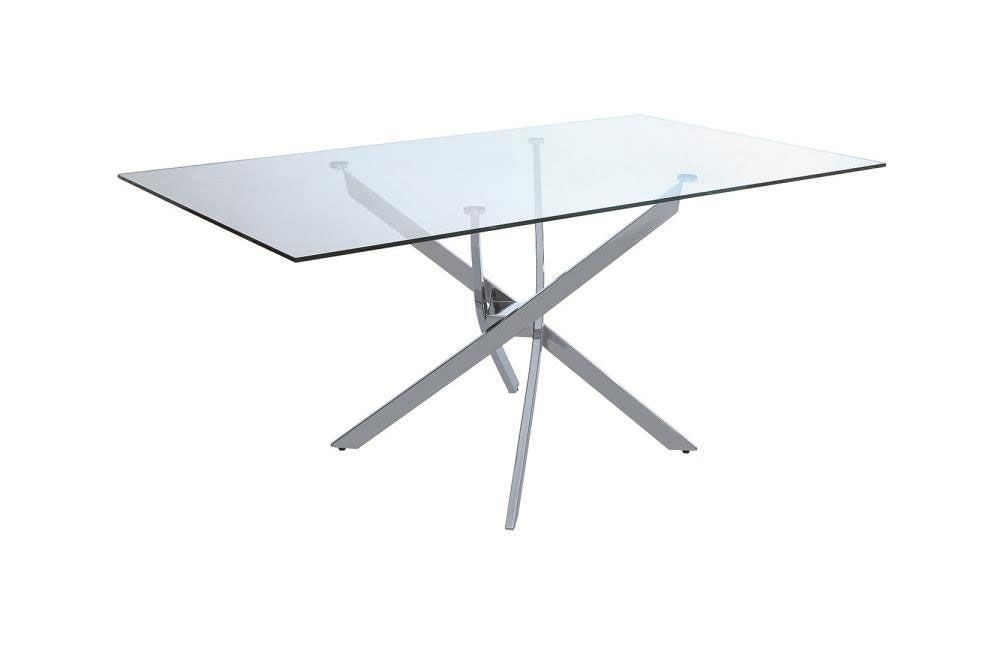 New York Glass Top Dining Table