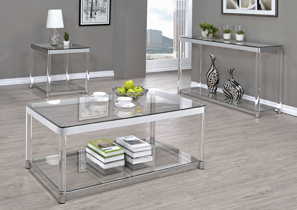 Nicson Modern Glass Coffee Table,Nicson Modern Glass End Table,Nicson Modern Glass Sofa Table