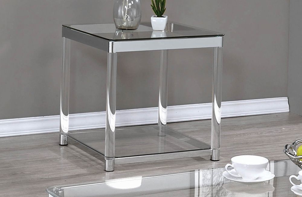 Nicson Modern Glass End Table