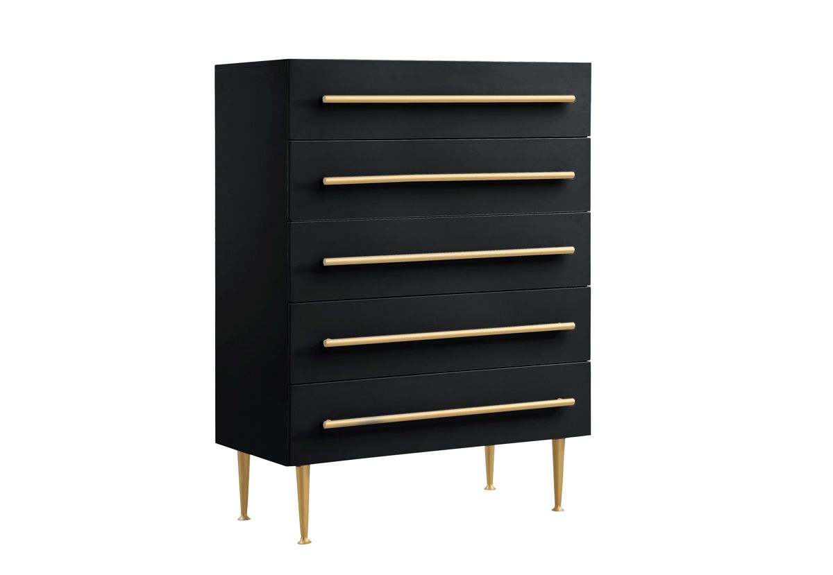 Nina Black Lacquer Finish Chest