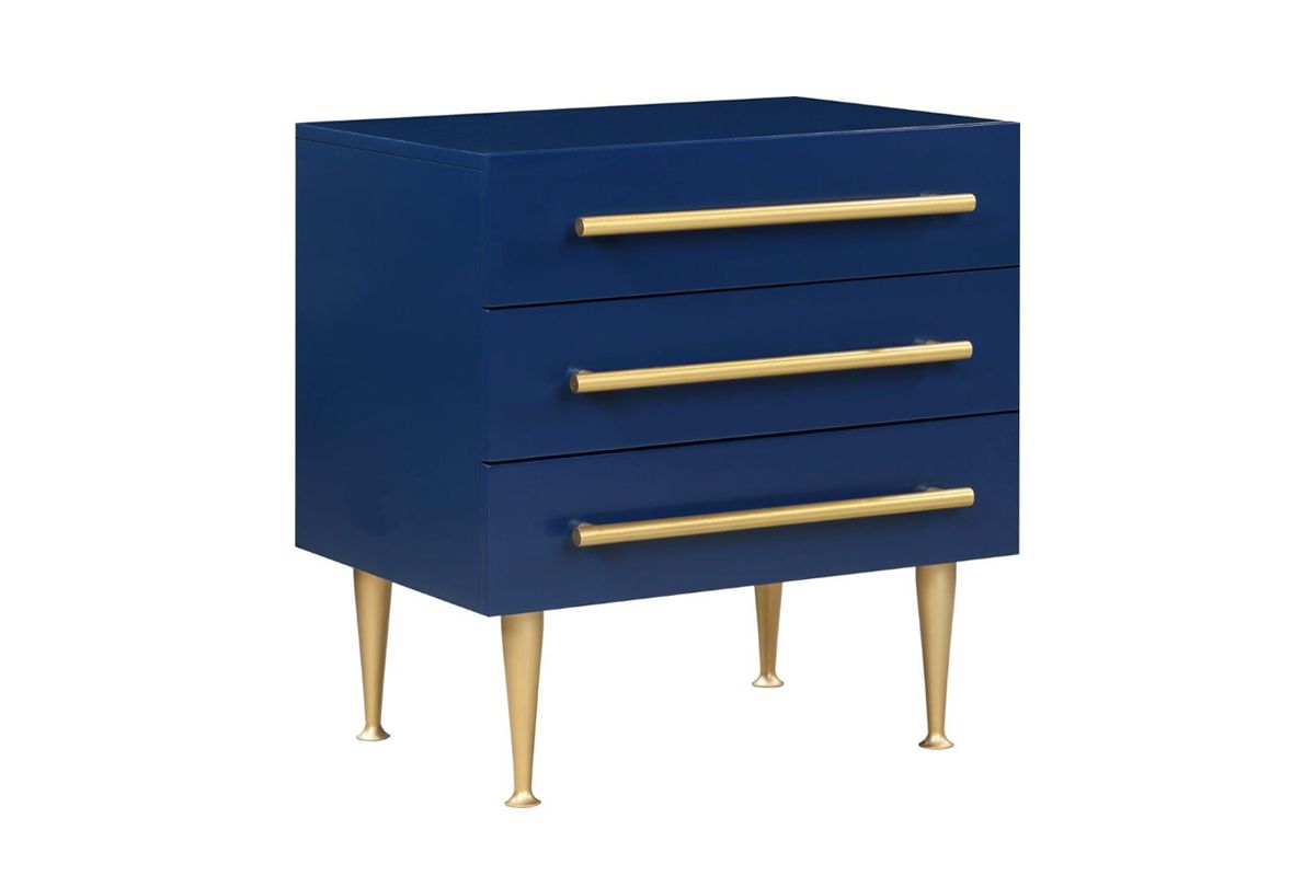 Nina Navy Blue Lacquer Night Stand