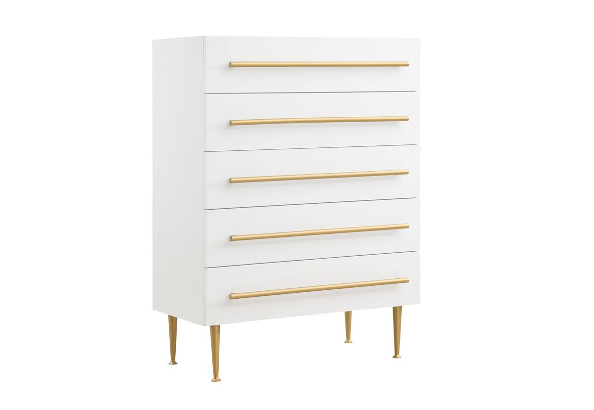 Nina White Lacquer Finish Chest