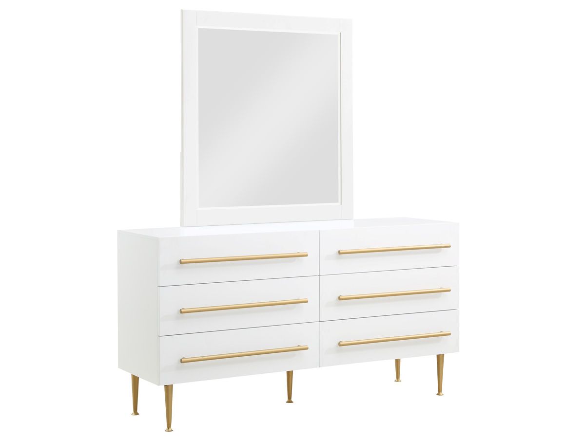 Nina White Lacquer Dresser