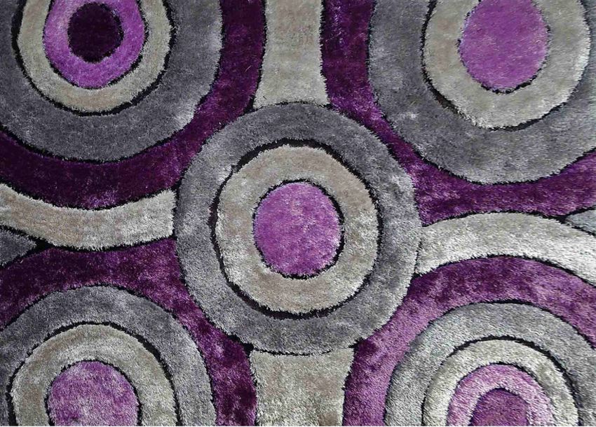 Contemporary Shag Rug 110 Purple