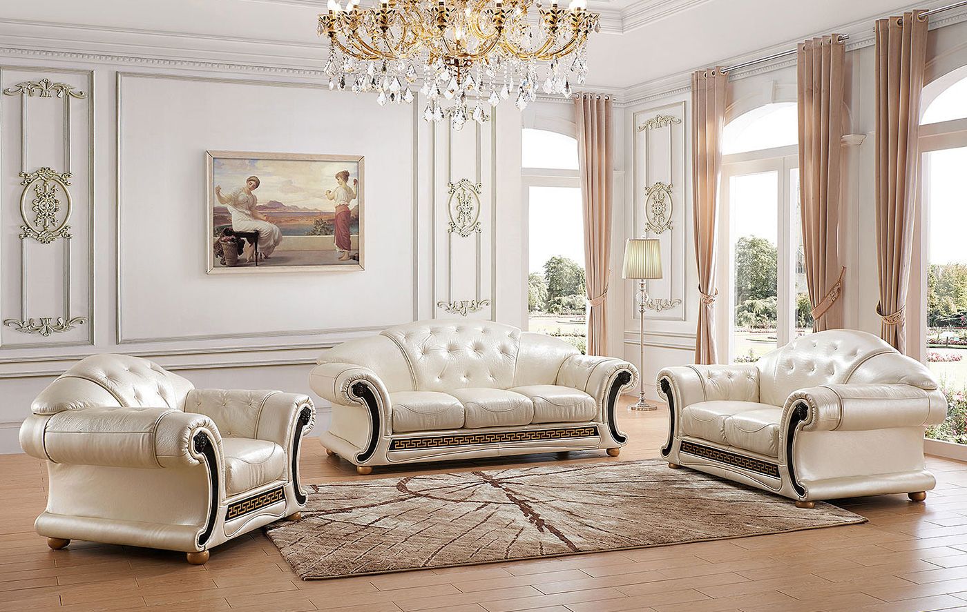 Noci Pearl Leather Sofa