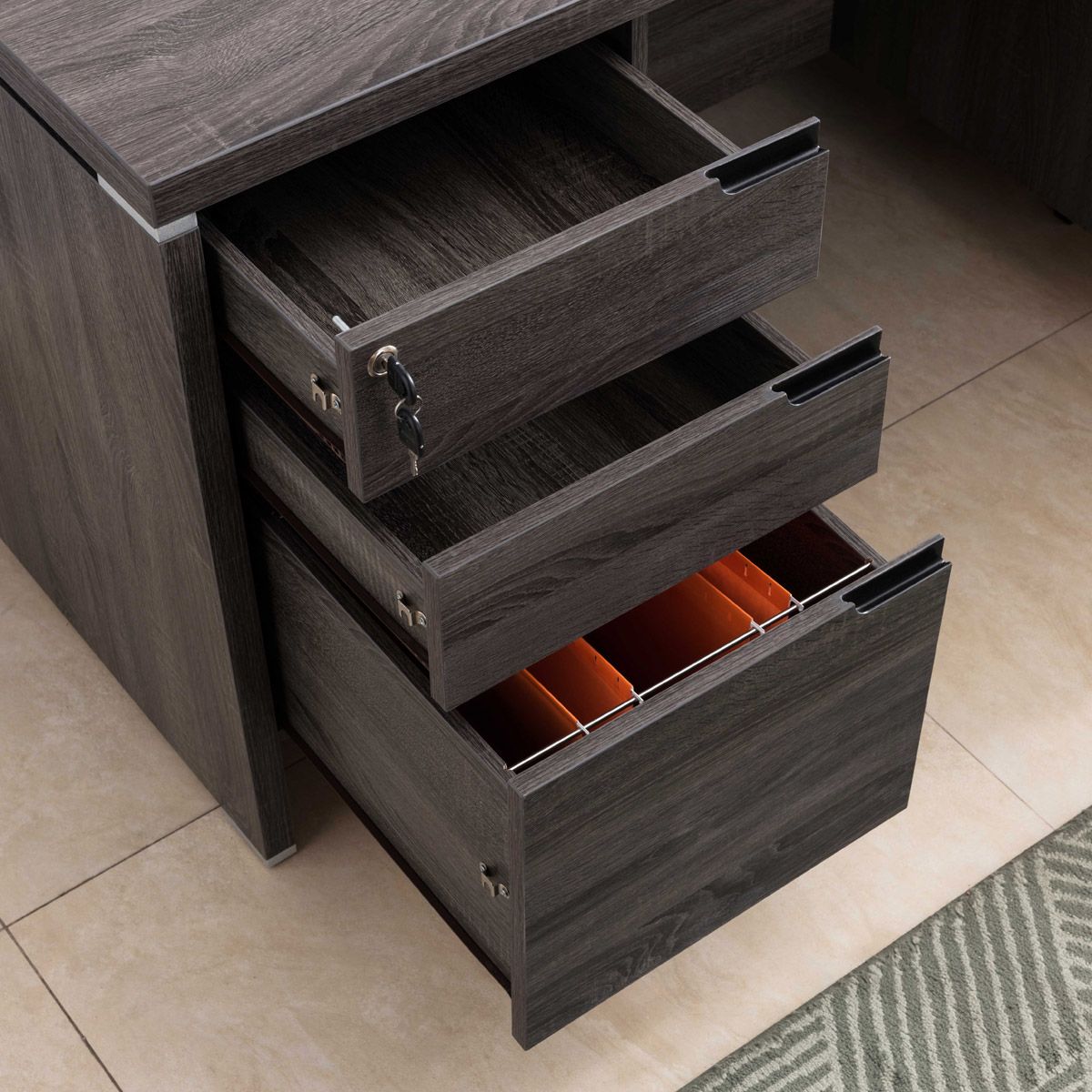 Nolan Office Desk Drawers With Lock