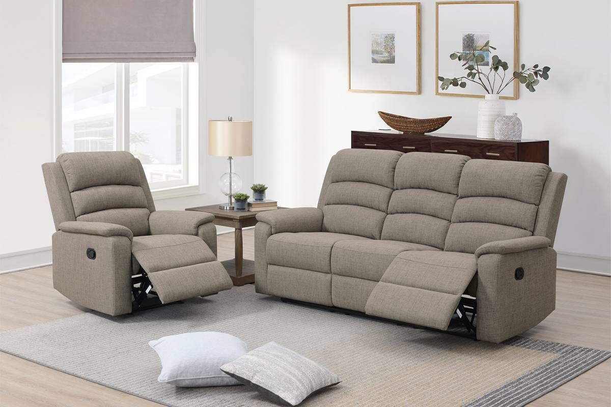 Noland Light Brown Recliner Sofa Set