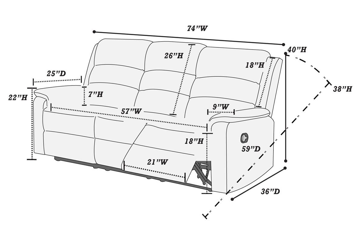 Noland Sofa Dimentions