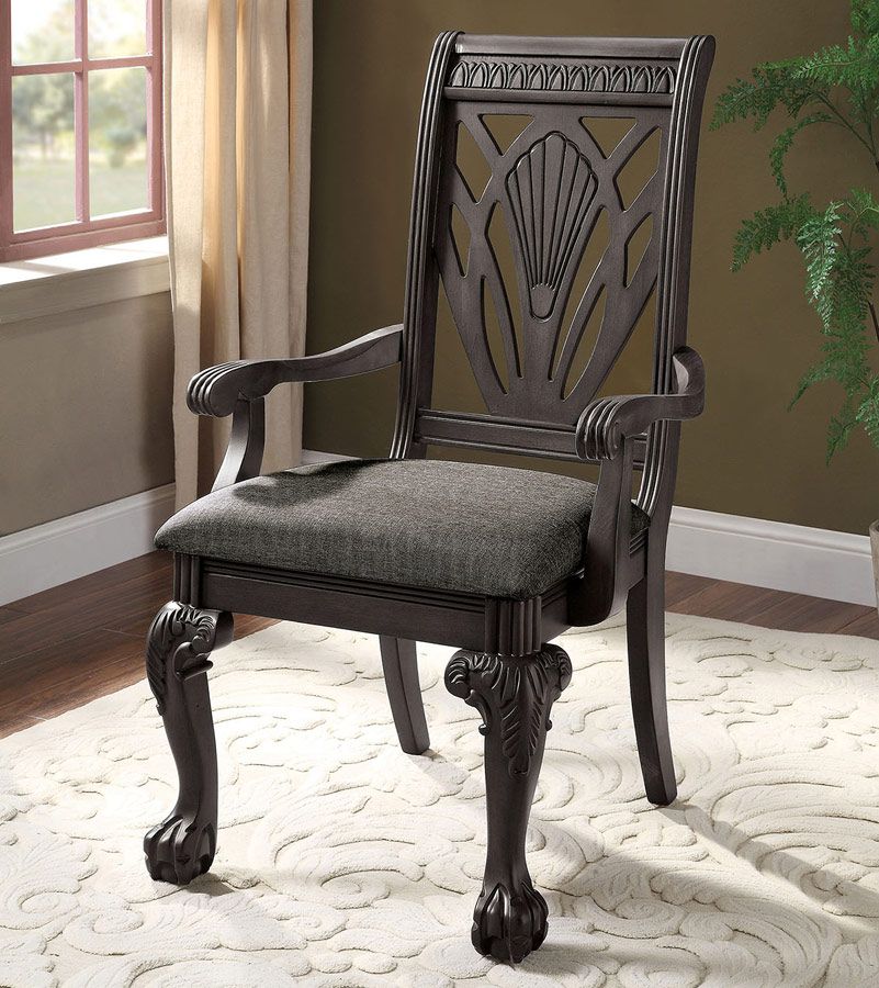 Norway Grey Finish Dining Arm Chair