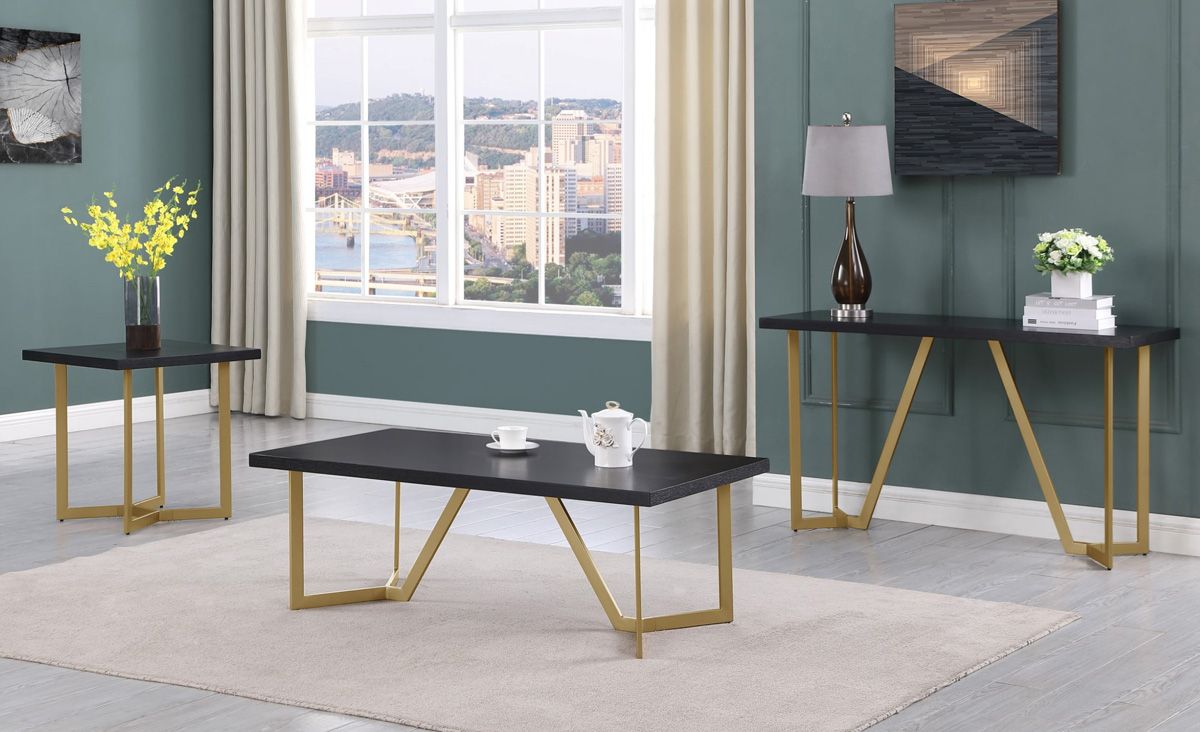 Odin Black Coffee Table Set