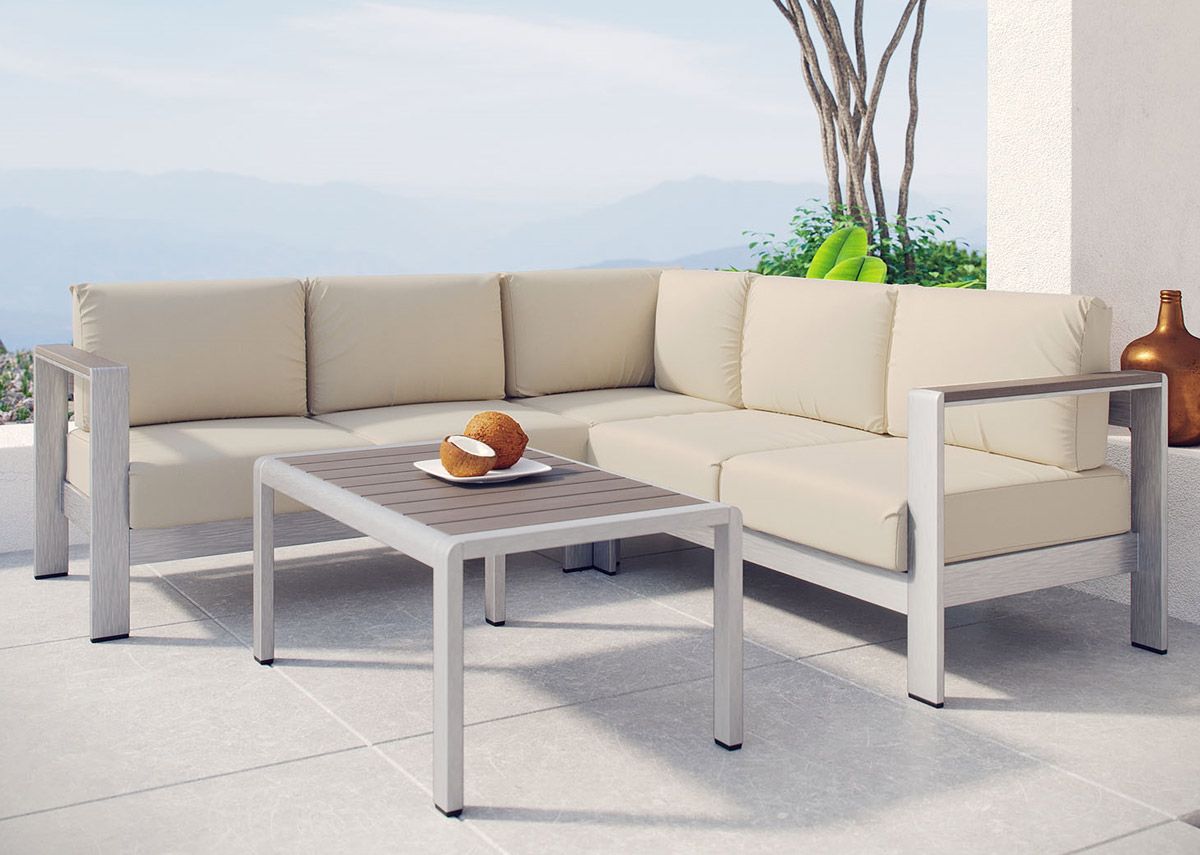 Omnia Beige Outdoor Sectional Set