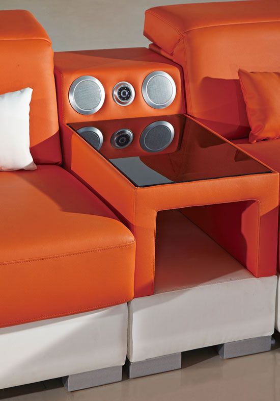 Ritz Orange and White Console Table