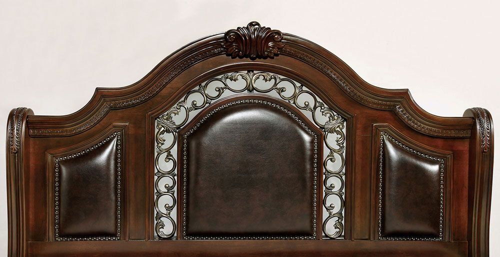 Ornella Antique Metal Detailed Headboard