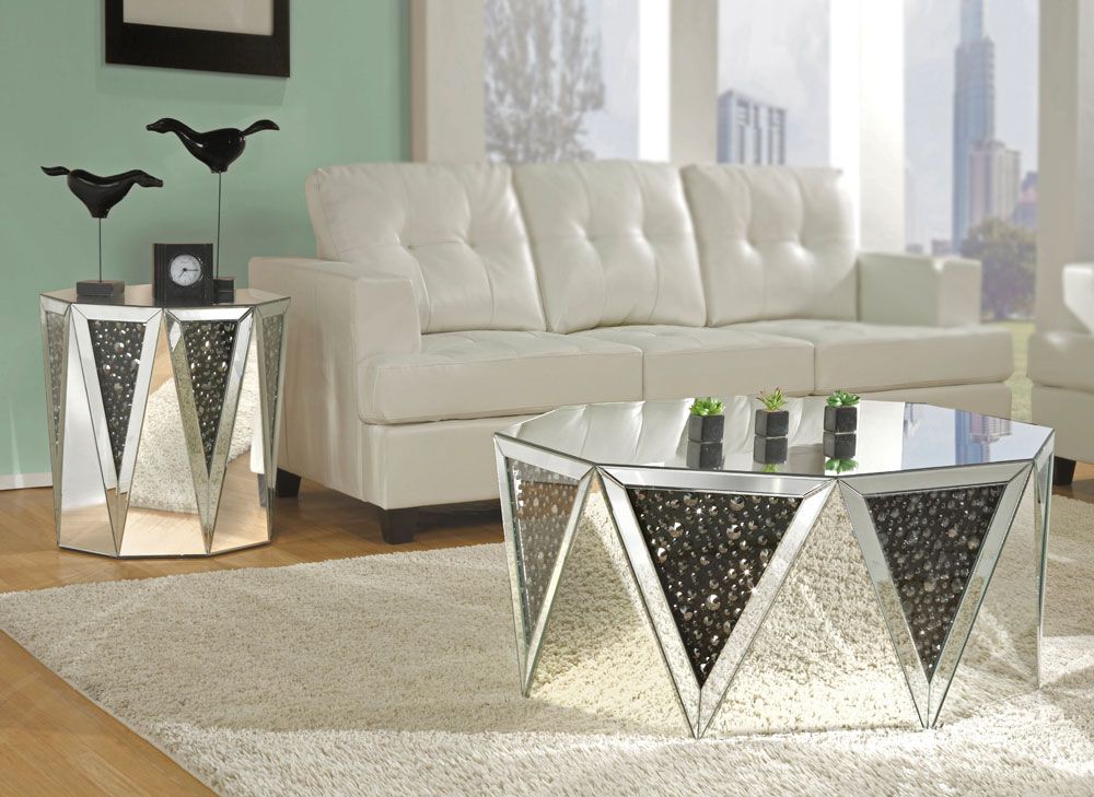Otto Mirrored Coffee Table,Otto End Table,Otto Coffee Table