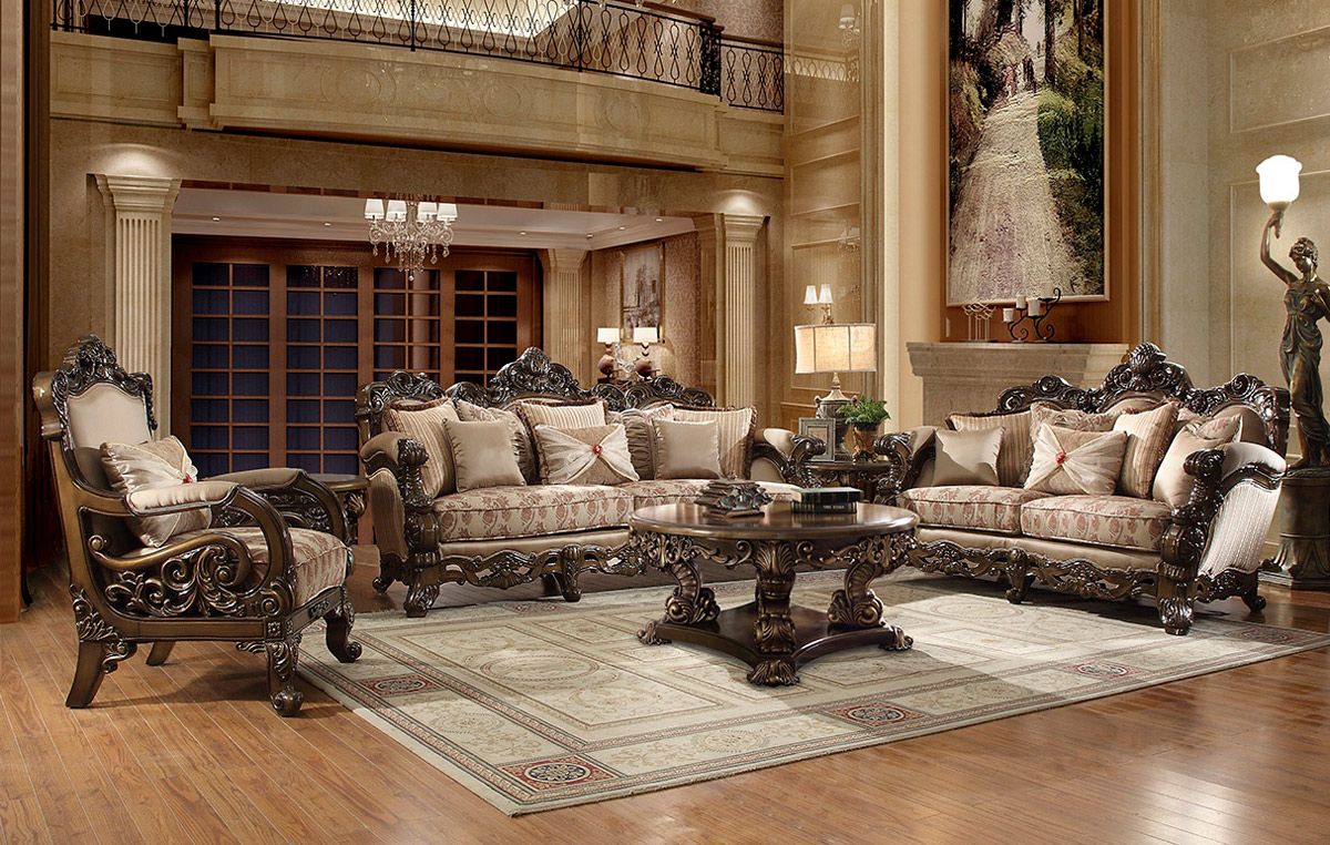 Overland Traditional Style Sofa Set