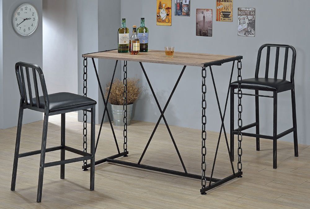Pablo Industrial Style Bar Table Set
