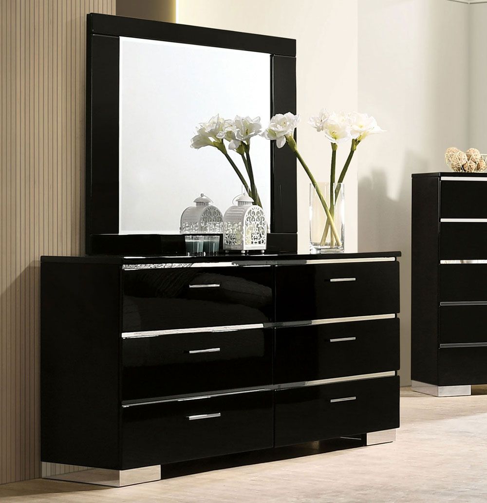 Palermo Black Lacquer Dresser