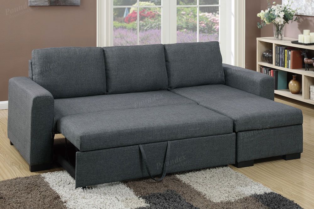 Palmer Grey Sectional With Pullout