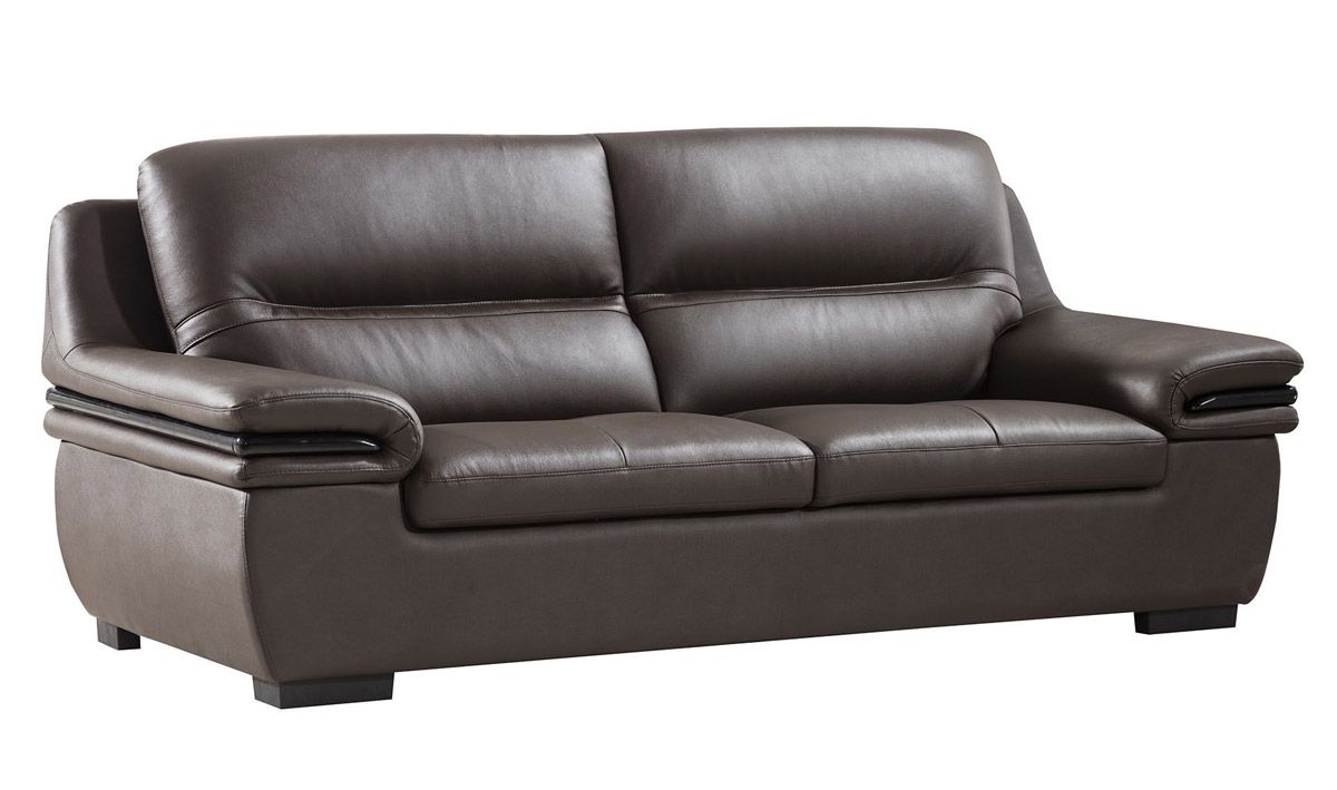 Panda Chocolate Leather Sofa